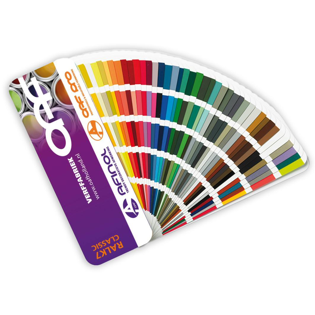 Verffabriek OAF Holland AFINOL OAF PRO Kleurwaaier Mengkleuren RAL K5 K7